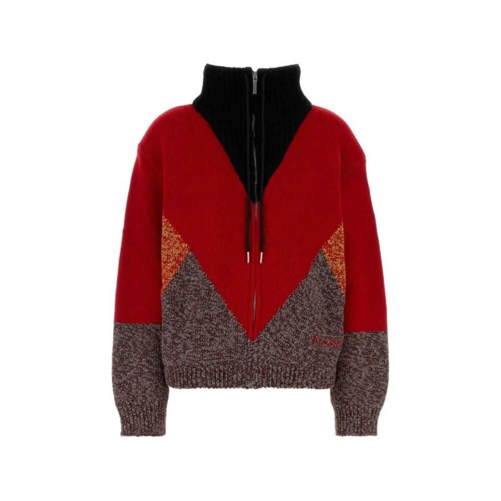 Marni Women Red Wool And Cashmere Jacket With "M" Detail.